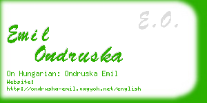 emil ondruska business card